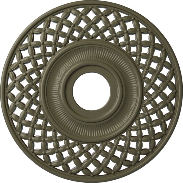 Ekena Millwork Robin Ceiling Medallion (Fits Canopies up to 6 1/4"), 22 1/4"OD x 4 3/4"ID x 1 1/4"P, Painted Turtle CM22RBPTF - main